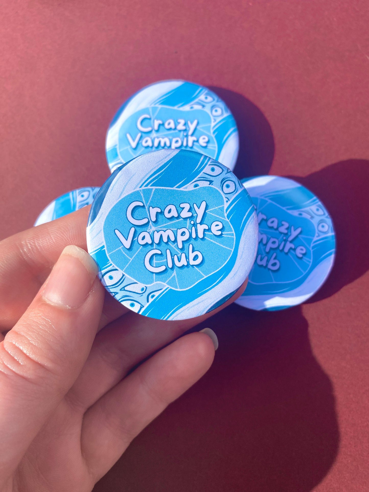 Vampire Club - Gothic Button Pin Badges (12 Designs Available)