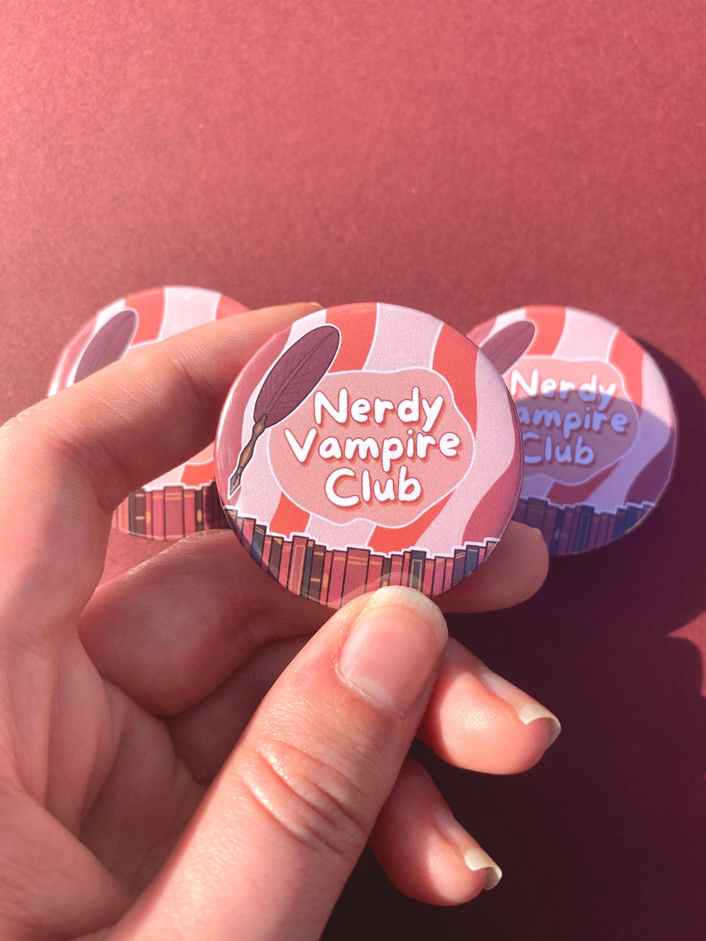 Vampire Club - Gothic Button Pin Badges (12 Designs Available)